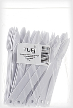 Палітра-віяло для нанесення лаків, біла, 40 типсів - Tufi Profi Premium — фото N1