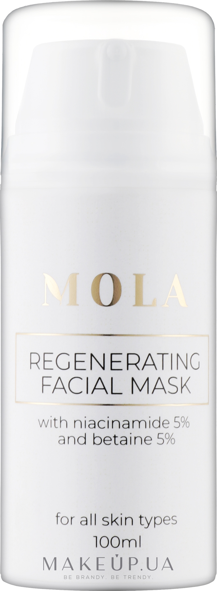 Маска для лица с ниацинамидом 5% и бетаином 5% - Mola Regenerating Facial Mask — фото 100ml