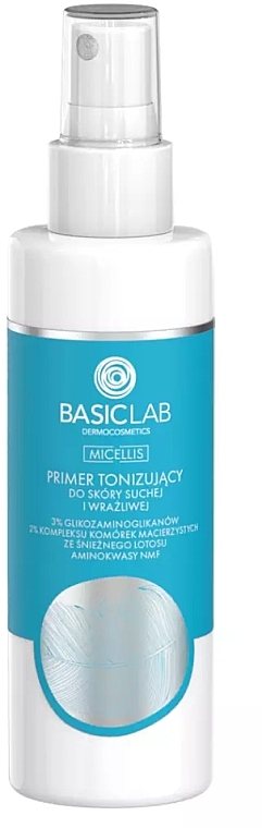Тонізувальний праймер для сухої та чутливої шкіри - BasicLab Dermocosmetics Micellis — фото N1