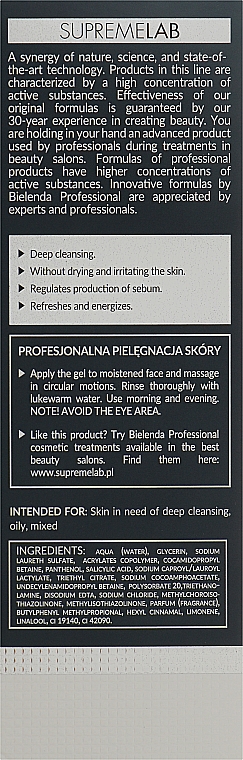Гель для глубокого очищения кожи лица - Bielenda Professional SupremeLab For Men — фото N3