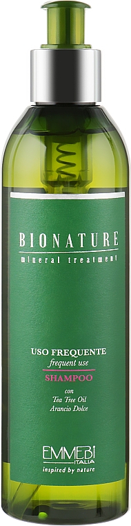 Шампунь для ежедневного использования с маслом чайного дерева - Emmebi Italia BioNatural Mineral Treatment Frequent Use Shampoo — фото N3