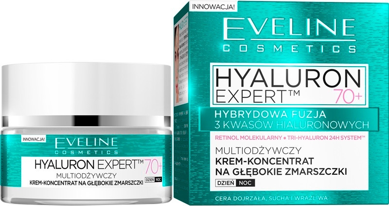 Крем-концентрат для глубоких морщин SPF8 - Eveline Cosmetics Bio Hyaluron 4D Day & Night Cream 70+