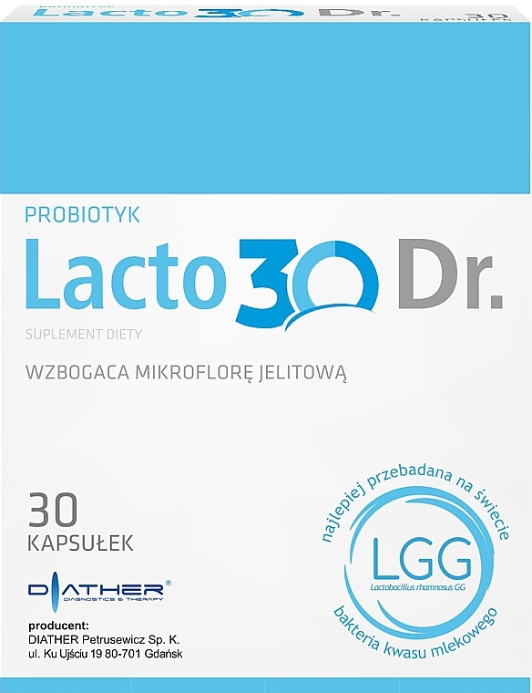 Пробиотик для восстановления микрофлоры кишечника - Diather Diagnostics & Therapy Lacto30Dr. — фото N1