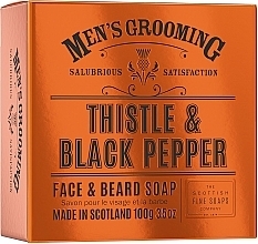 Scottish Fine Soaps Thistle & Black Pepper Face & Beard Soap - Мыло для лица и бороды — фото N1