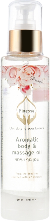 Арома масло для массажа "Страсть" - Finesse Aromatic Body&Massage Oil Passion — фото N1