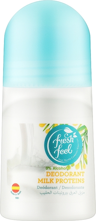 Дезодорант кульковий "Milk Proteins" - Fresh Feel Deodorant — фото N1