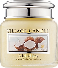 Духи, Парфюмерия, косметика Ароматическая свеча в банке "Солнечный день" - Village Candle Soleil All Day