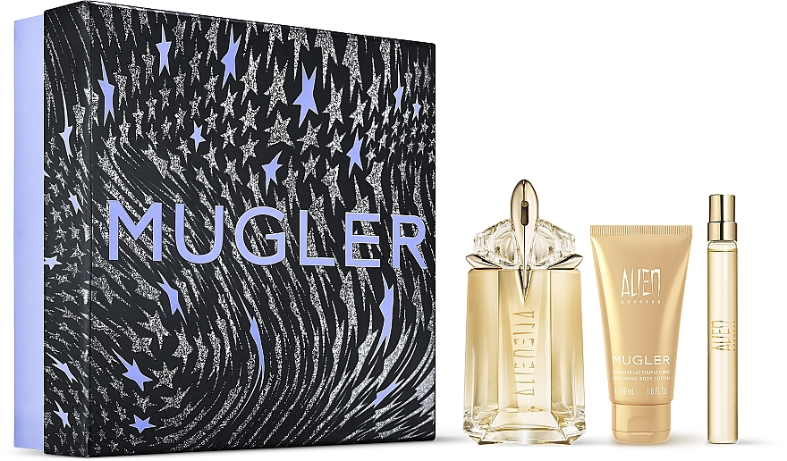 Mugler Alien Goddess - Набір (edp/60ml + edp/mini/10ml + b/lot/50ml) — фото N1