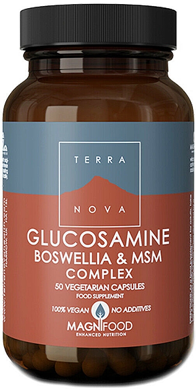 Харчова добавка "Глюкозамін Босвелія", у капсулах - Terranova Glucosamine Boswellia & MSM — фото N1