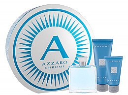 Духи, Парфюмерия, косметика Azzaro Chrome - Набор (edt/100ml + shamp/100ml + ash/balm/50ml)