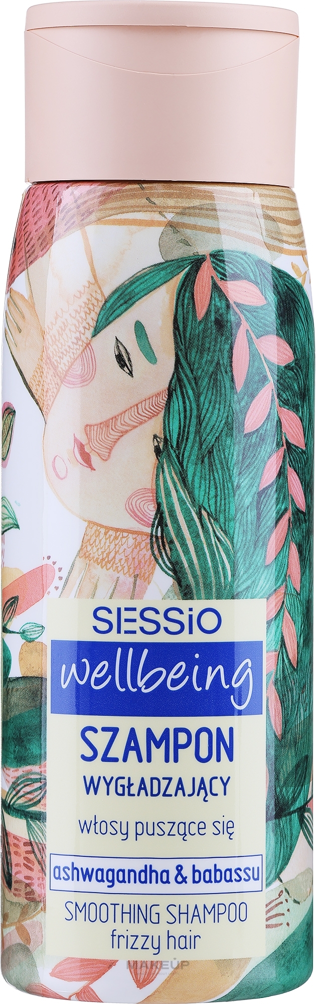 Разглаживающий шампунь для волос - Sessio Wellbeing Smoothing Shampoo Frizzy Hair — фото 300ml
