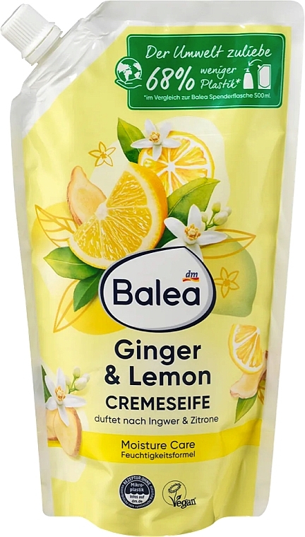 Крем-мило для рук з імбиром і лимоном - Balea Ginger & Lemon Cream — фото N1