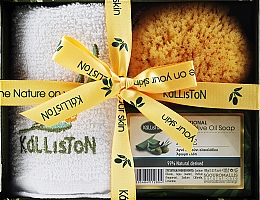 Духи, Парфюмерия, косметика Набор - Kalliston Aloe (soap/100g + sponge + towel)