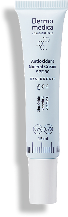 Антиоксидантный крем для лица - Dermomedica Hyaluronic Antioxidant Mineral Cream SPF30 — фото N2
