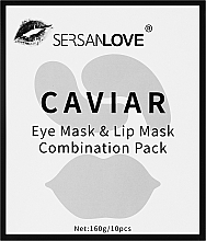 Набор патчи для глаз + патчи для губ - Sersanlove Caviar (patch/10pcs) — фото N1