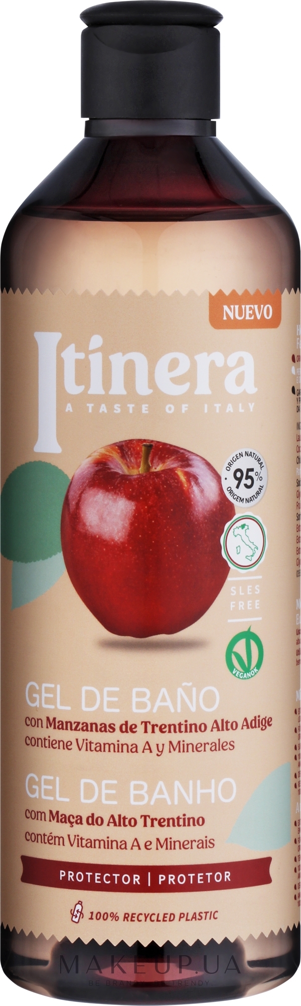 Гель для душа с яблоком из Трентино - Itinera Apple From Trentino Body Wash — фото 370ml