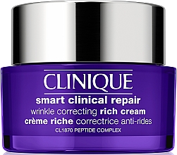 Антивозрастной насыщенный интеллектуальный крем для лица - Clinique Smart Clinical Repair Wrinkle Correcting Rich Cream — фото N1