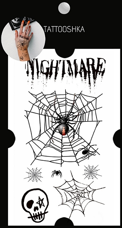 Временное тату Halloween "Nightmare" - Tattooshka — фото N1