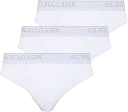 Трусы-слипы для мужчин, 3 шт., 83057, white - U.S. Polo Assn. — фото N1