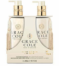 Набор - Grace Cole Boutique Hand Care Duo Nectarine Blossom & Grapefruit (h/wash/300ml + h/lot/300ml) — фото N1