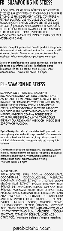 Шампунь для волос - puroBIO Cosmetics For Hair No Stress Shampoo — фото N3