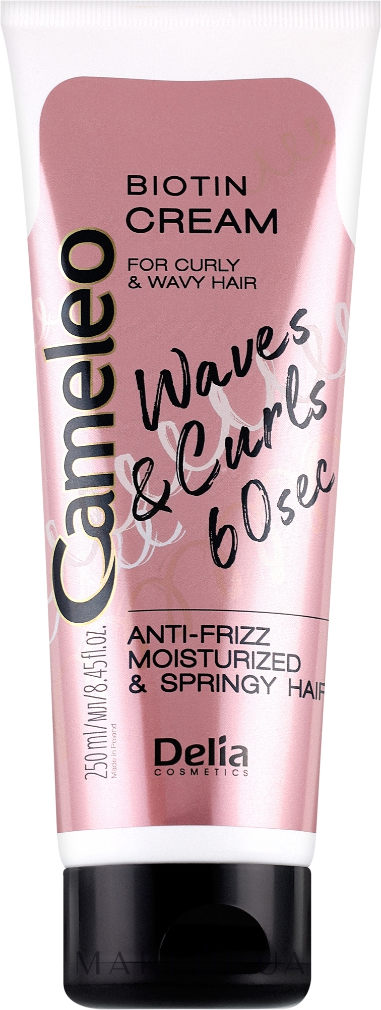Крем с биотином для укладки волос - Delia Cosmetics Cameleo Waves & Curls 60 sec Biotin Cream — фото 250ml