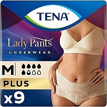 Парфумерія, косметика Урологічні труси для жінок Lady Pants Plus M, кремові, 9 шт. - Tena