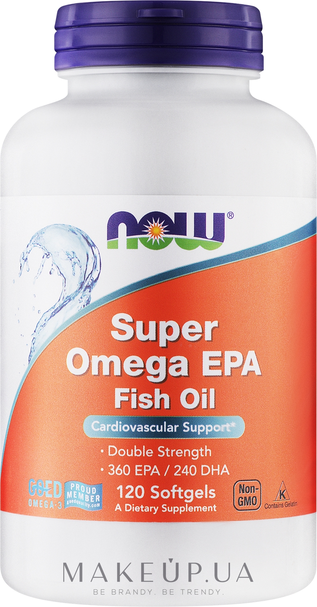 Жирные кислоты "Супер Омега ЭПК" - Now Foods Super Omega EPA Double Strength Softgels — фото 120шт