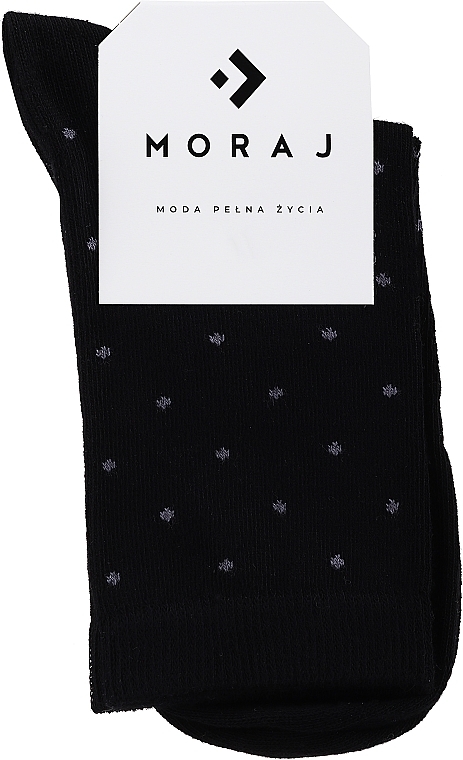 Женские носки с узором, точки, черные - Moraj — фото N1
