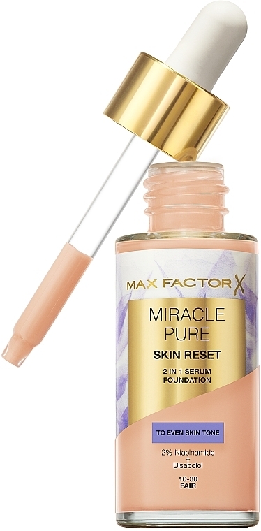 Тональний крем-сироватка для обличчя - Max Factor Miracle Pure 2in1 Skin Reset Serum Foundation — фото N2