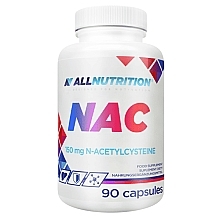 Пищевая добавка "N-ацетил + L-цистеин" - Allnutrition NAC 90 Caps — фото N1