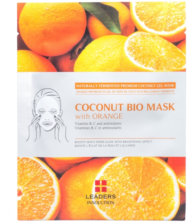 Зволожувальна маска "Апельсин" - Leader Coconut Bio Mask With Orange — фото N1