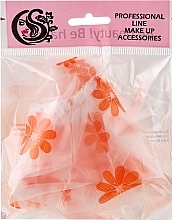 Шапочка для душа, прозрачная, цветы оранжевые - Cosmo Shop — фото N1