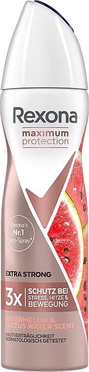 Дезодорант-антиперспирант - Rexona Maximum Protection Extra Strong Watermelon & Cactus Water Scent Antiperspirant — фото N1