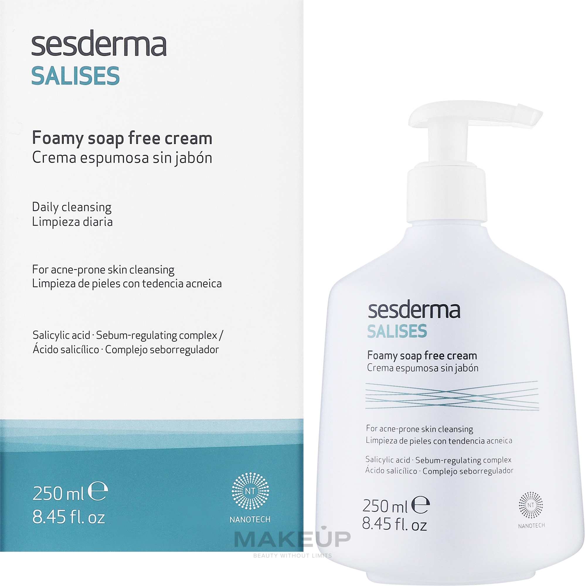 Мильний крем для вмивання - SesDerma Laboratories Salises Foamy Soap-Free Cream — фото 250ml