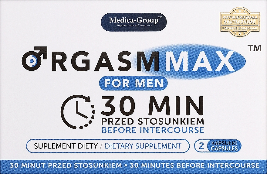 Капсулы для повышения потенции - Medica-Group Orgasm Max For Men — фото N1