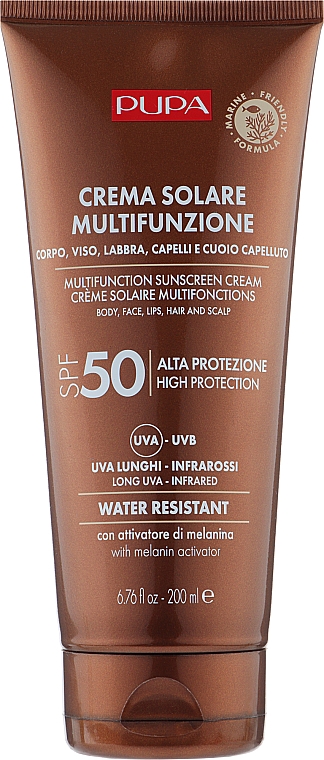 Зволожувальний сонцезахисний крем для усього тіла SPF 50 - Pupa Multifunction Sunscreen Cream — фото N1