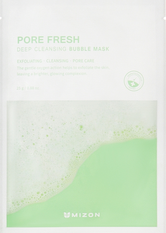 Бульбашкова тканинна маска для глибокого очищення обличчя - Mizon Pore Fresh Deep Cleansing Bubble Mask — фото N1
