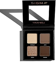 Палетка теней - Sigma Beauty Tiramisu Eyeshadow Quad — фото N1