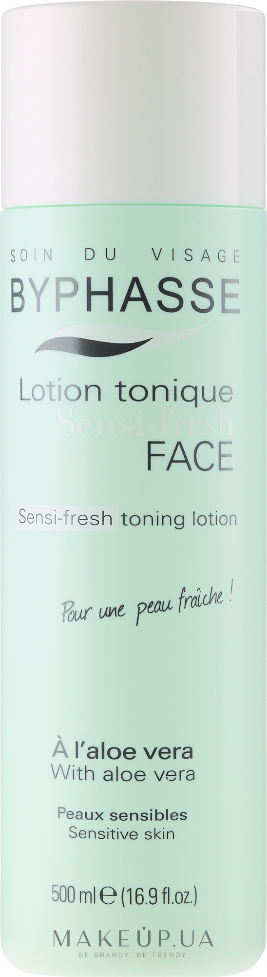 Тонизирующий лосьон с алоэ вера для чувствительной кожи лица - Byphasse Sensi-fresh Toning Lotion — фото 500ml