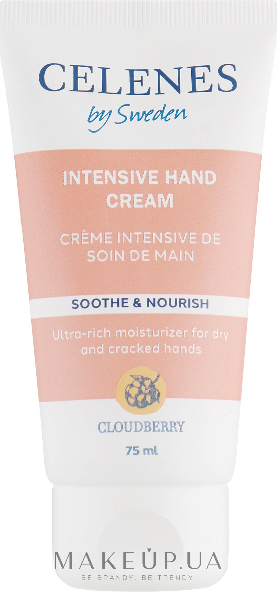 Интенсивный крем для рук с морошкой для всех типов кожи - Celenes Cloudberry Hand Cream-Intensive Care All Skin Types — фото 75ml