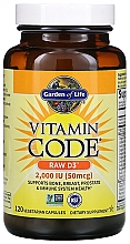 Харчова добавка - Garden of Life Vitamin Code Raw D3, 50 mcg — фото N5