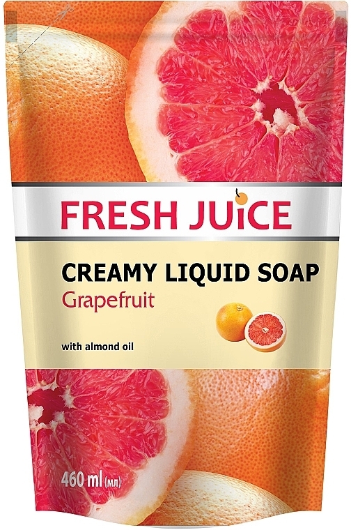 Крем-мило зі зволожуючим молочком - Fresh Juice Grapefruit (змінний блок)
