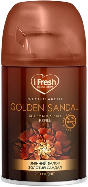 Сменный баллон для автоматического освежителя "Золотой сандал" - IFresh Premium Aroma Golden Sandal Automatic Spray Refill — фото N1