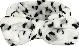 Косметическая повязка "Бант", белая с черным пятнышком - Cosmo Shop — фото N1