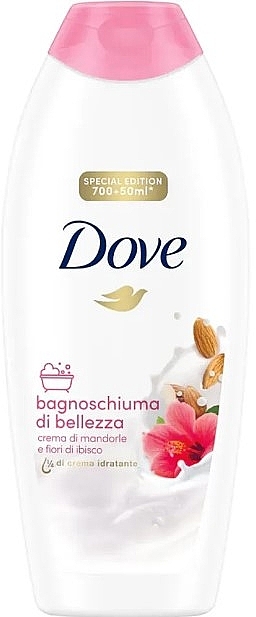 Крем-гель для душу "Мигдальне молочко й гібіскус" - Dove Almond Cream And Hibiscus Flower Shower Gel — фото N3
