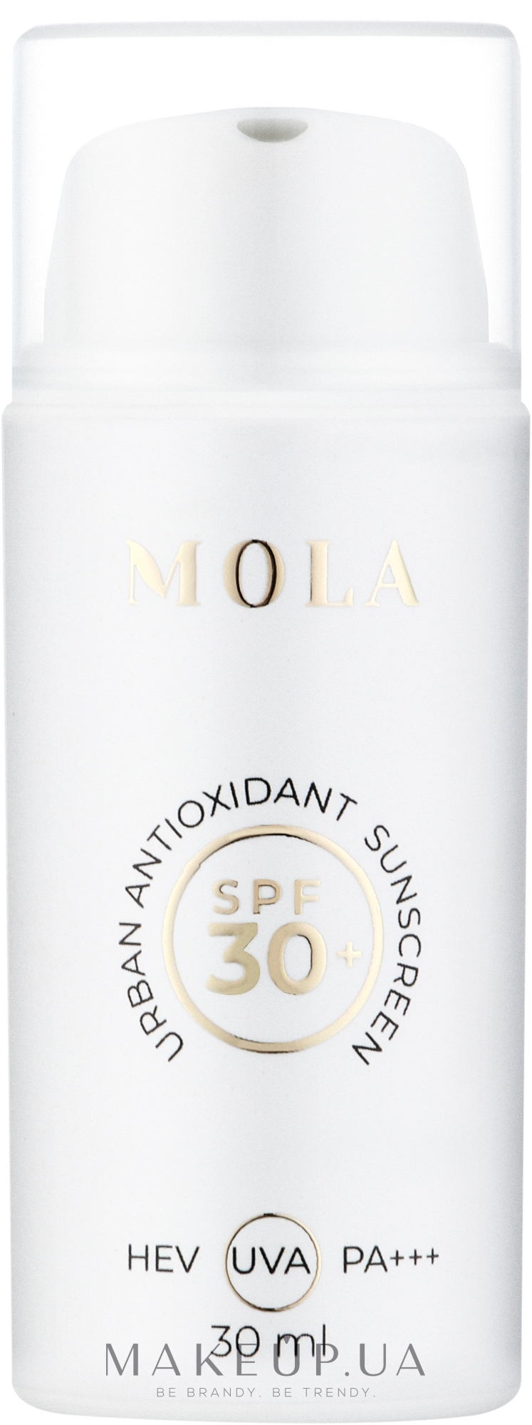 Солнцезащитный крем для лица - Mola Urban Antioxidant Sunscreen SPF 30+ PA+++ — фото 30ml