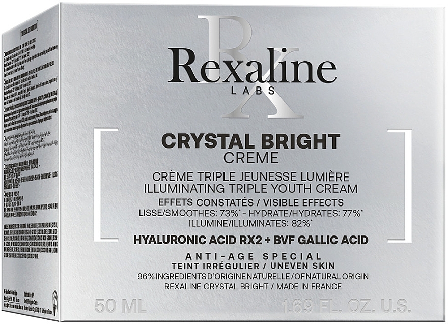 Ультразволожувальний крем для обличчя - Rexaline Crystal Bright Cream — фото N2