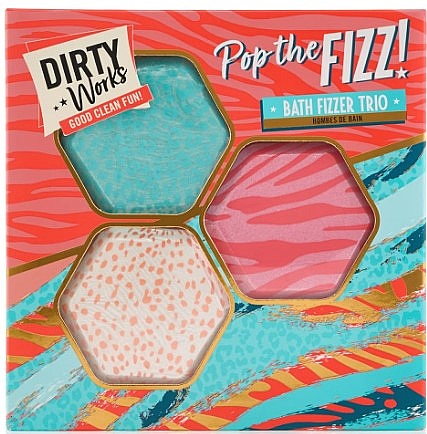 Набор бомбочек для ванны, 3 шт. - Dirty Works Pop The Fizz Bath Fizzer Trio  — фото N1