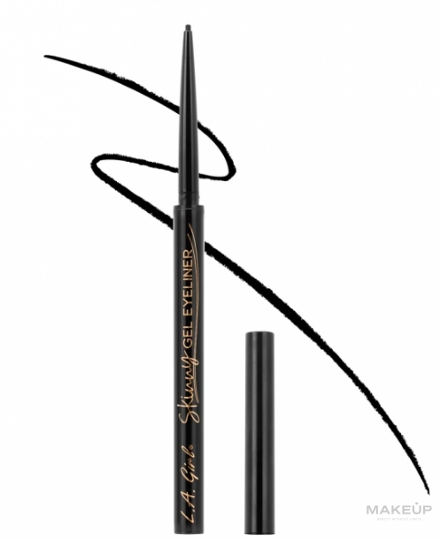 Підводка для очей - L.A. Girl Eyeliner Skinny Gel — фото GEL661 - Silky Black